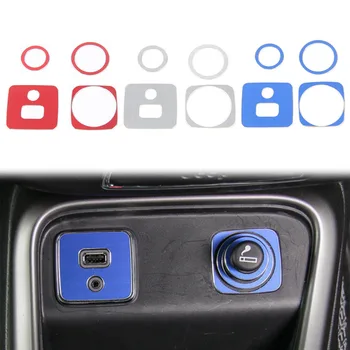 

For Jeep Compass 2017+ USB Jack Sticker Cigarette Lighter Trim Decals Aluminum alloy Decoration Car Interior Accessories
