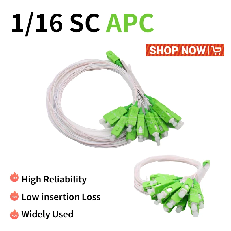 15 20 30 PCS/Lot 1X16 PLC SC/APC Splitter SM 0.9mm PVC G657A 1m FTTH Fiber Optic Wholesale Price | Мобильные телефоны и