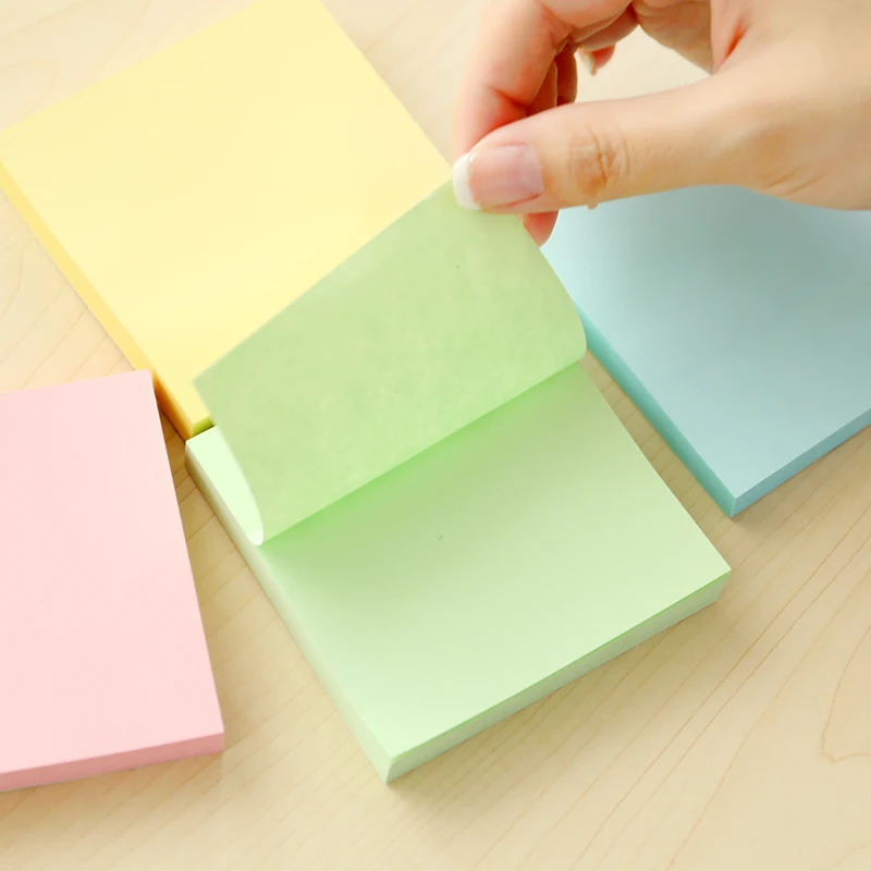 

Colour Self Stick Notes Self-adhesive Sticky Note Cute Notepads Posted Writing Pads Stickers Paper 100 Sheets/pad Memo Pad