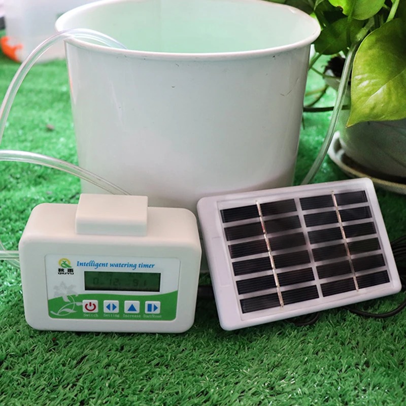 

Garden Irrigation Device Smart Solar Watering Timer Set Garden LCD Monitor Waterproof Automatic Watering Timer