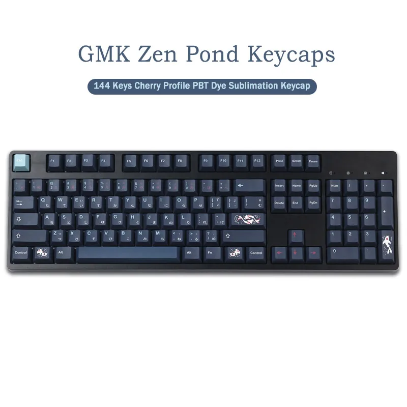 PBT, Sublimação Dye, Koi Conjunto Completo para Switch MX, 144 Chaves