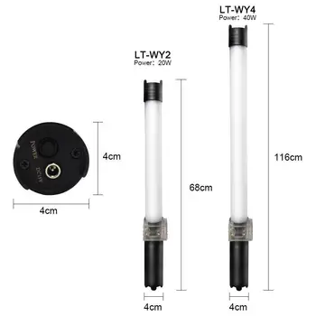 

Free Shipping Selfie LED TUBE LIGHT Phone App YIDOBLO LT-WY2 LT-WY4 Handheld Photography Cold Warm Light With Battery And Tripo