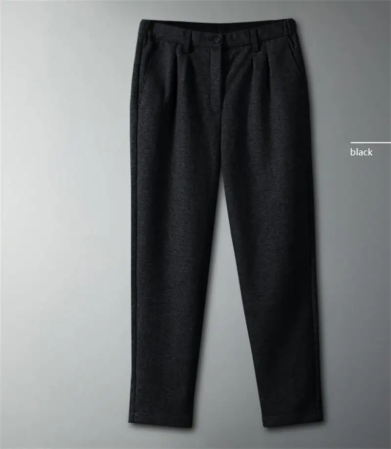 drop crotch harem pants Men's Wool Harlan Pants Casual Pants High-end New Winter Show Large Loose Nine Point Pants Small Foot Woolen Pants harem pants men