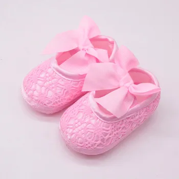 

New Newborn Infant Baby Soft Sole Crib Prewalker Girl Shoes Toddler Anti-Slip Bowknot First Walkers Summer 0-18M