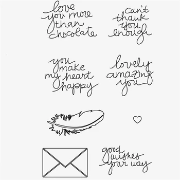 

Love You More Than Transparent Silicone Clear Stamp/Seal for DIY scrapbooking/photo album Decorative Cards Making Paper Crafts