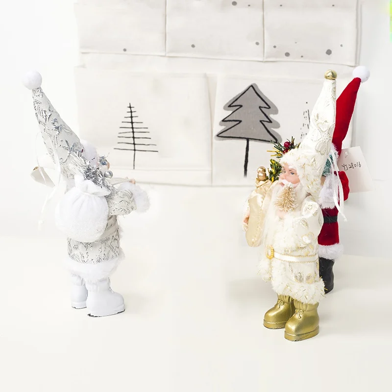 Стоящая Фигурка Санта-Клауса, коллекция рождественских украшений, праздничный подарок, украшение стола, Рождественская кукла с Рождеством