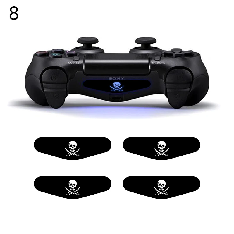 8 4 шт./компл. светодиодный наклейка для бара наклейки для Playstation 4 PS4 тонкий PS4 Pro светильник наклейки крышка для Dualshock 4 PS4 игровой контроллер - Цвет: 8