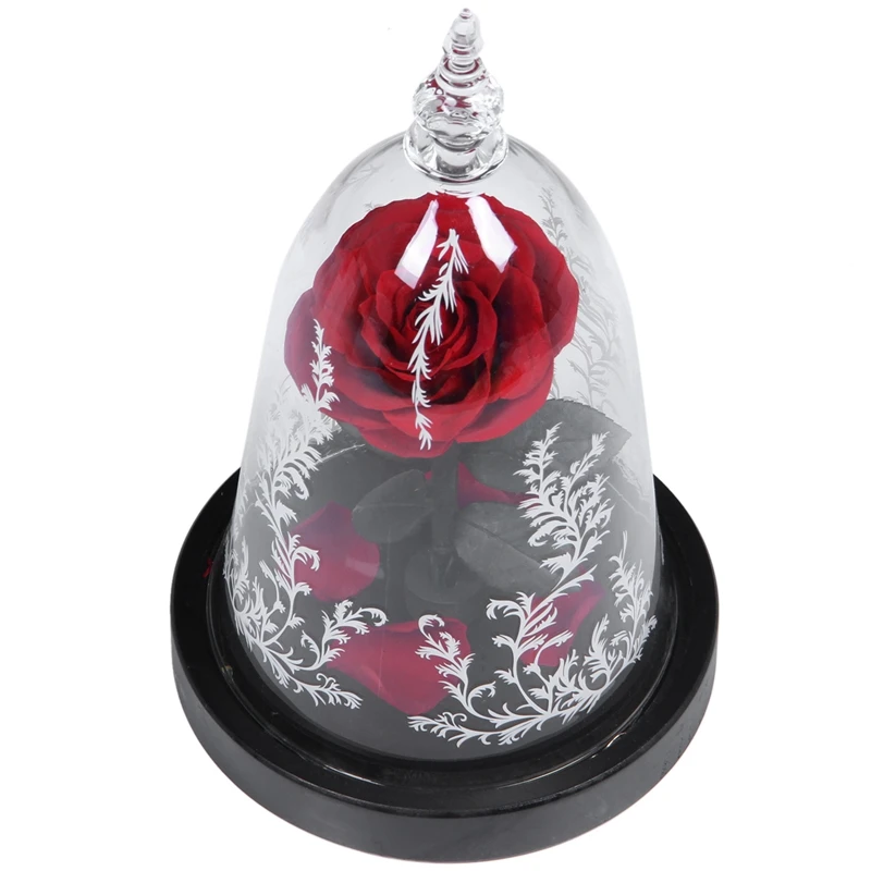 

Led Beauty Rose And Beast Red Lantern String Table Lamp Romantic Valentine'S Day Birthday Gift Decoration