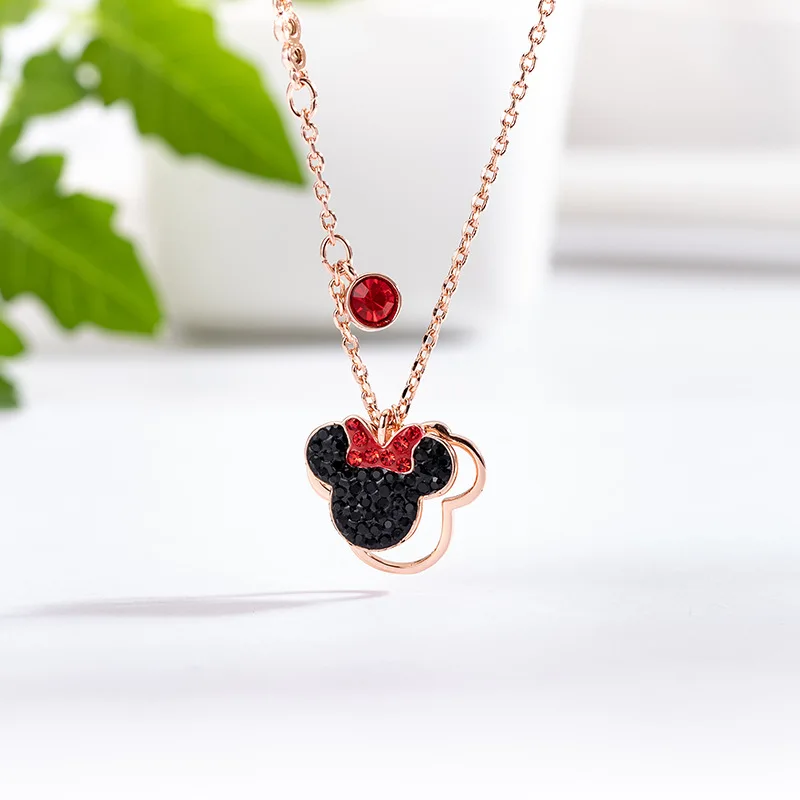 

New Style Shih Celebrity Style Minnie Mouse Necklace Seiko High Version Rose Gold Choker Fashion-Wechat Business