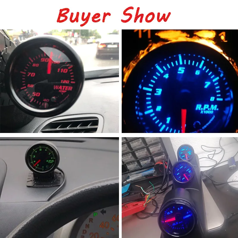 7 Color 2" 52mm Tacometro RPM Meter LED Car Auto Tachometer Gauge Gauge Vacuum Car Meter Pointer Universal for Gasoline Motor tachometer gauge,engine tachometer,tachometer meter
