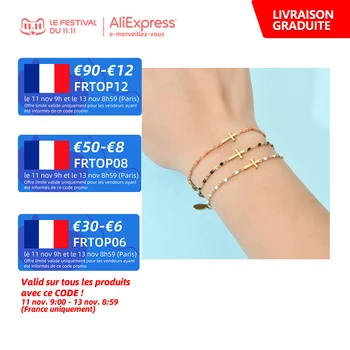 ZMZY Boho Thin Style Fashion Chain Jesus Christian Stainless Steel Bracelet Women Gold Charm Cross Bracelet Girls Jewelry