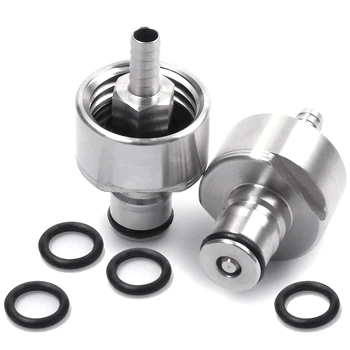 

Stainless Steel Carbonation Cap Counter Pressure Bottle Filling with 5/16 inch Barb Ball Lock Type CO2 Coupling Carbonate Soda B