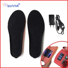 4 Pair Wireless Remote Control Heated Insoles Foot Warmer for Outdoor Sports Skiing Hunting Hiking Unisex Increase Insole #35-46