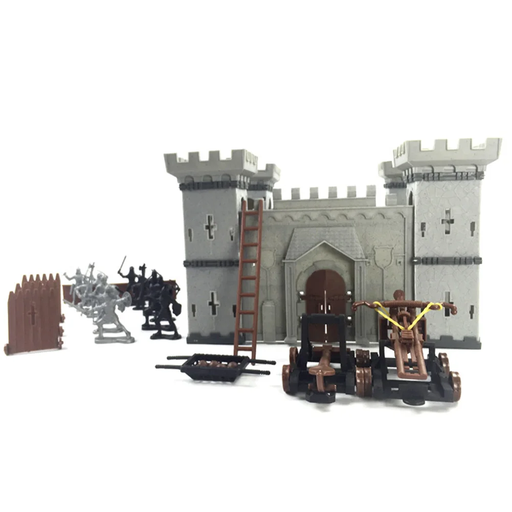Развивающие подарки Рыцари игра замок игрушка набор аксессуаров игровой набор солдатики история DIY домашняя образовательная модель здание Великобритания средневековый