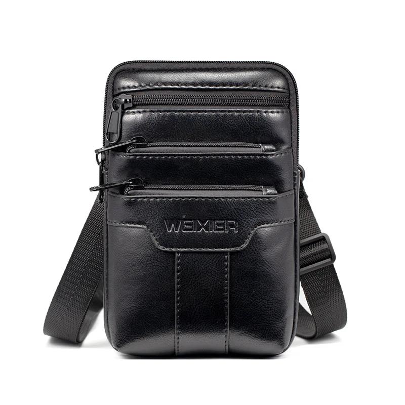 Luxury Man Messenger Bag PU Leather Small Vintage Crossbody Bags For Men Male Shoulder Designer Phone |