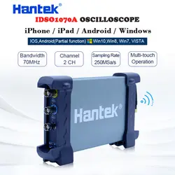 Hantek iDSO1070A цифровой осциллограф iPhone/iPad/Android/Windows осциллограф 2CH 70 мГц WI-FI Связь