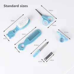 Conjunto de cuidado para bebé recién nacido, juego de 6 piezas, portátil, seguro, para cortar las uñas del bebé, adecuado para la salud del bebé, niña y niño