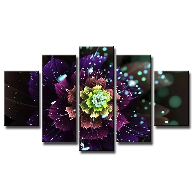

DIY Diamond Painting 5 Pieces Fantasy Flower Mandala picture Diamond Embroidery Square/Round Mosaic Home Decor Gift Needlework