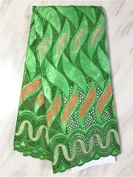 

Hot sale african bazin riche fabric with brode latest fashion green embroidery bazin lace fabric basin riche brode fabric FP822