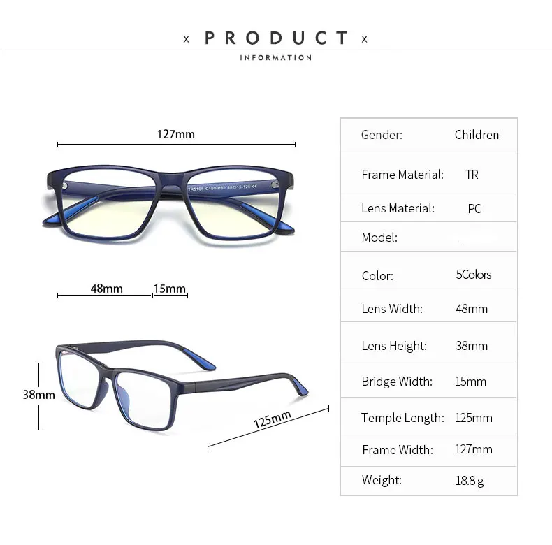 Juniors, анти-синий светильник, очки для девочек и мальчиков, квадратные очки по рецепту TR90, оптическая оправа, близорукие линзы, компьютерные очки