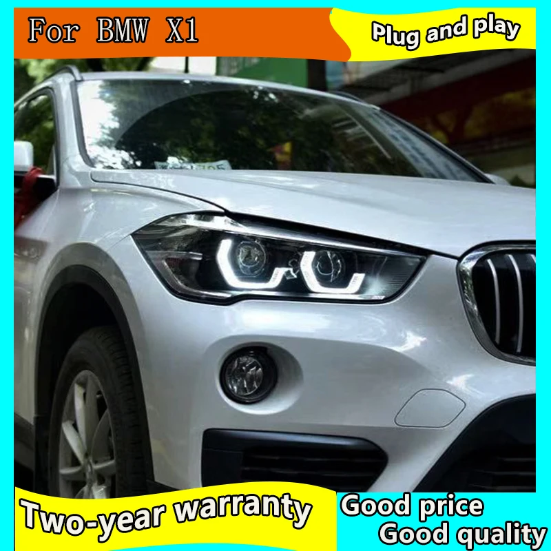 

Car Styling LED Head Lamp for BMW X1 headlights 2016-2019 for X1 Full LED angle eyes drl H7 low beam hight beam all LED