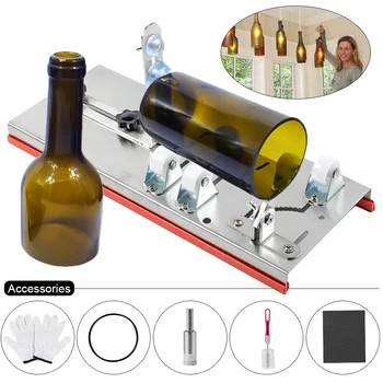 

Glass Bottle Cutter For DIY Glass Cutting Machine Wine Beer Glass Sculptures Cutter Metal Pad Bottle Holder Bar Party Decor