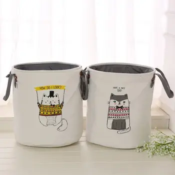 

Cute Animal Laundry Basket Foldable Toy Storage Picnic Dirty Clothes Basket Box Cotton Wash Clothes Box Baby Organizers