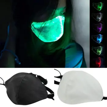 

USB Charging Colorful LED Anti-Dust Face Mask for Prom Dance DJ Music Party Respirator for Summer Stop The Flying Spit