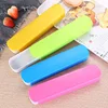 Color draw-out cutlery box Plastic portable cutlery box pull-out box travel gift chopstick box spoon box student spoon and fork ► Photo 3/6