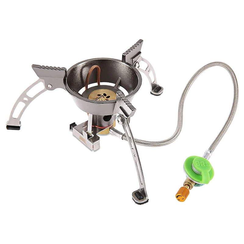 BRS Outdoor BRS-11 Windproof Camping Gas Stove 3240W Portable Foldable Butane/Propane Backpacking with Piezo Ignition Mi |
