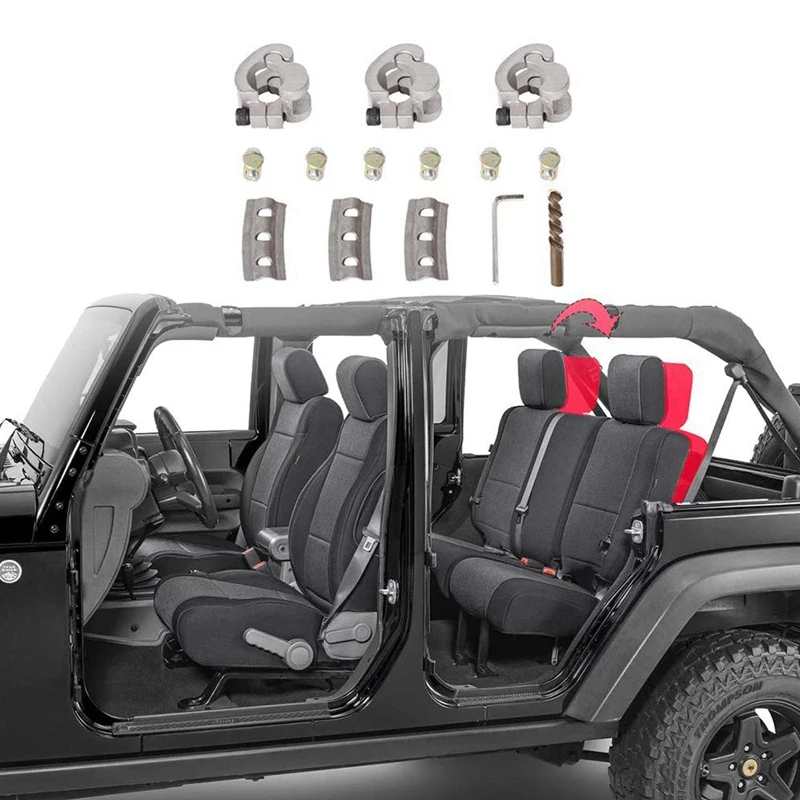 Для Jeep Wrangler JK 2007- откидывающийся комплект заднего сиденья с болтами и шайбами инструмент регулировки сиденья