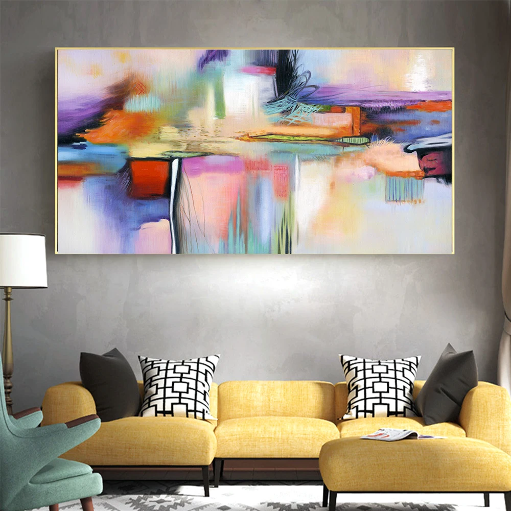 Wall Art Abstract Painting Printed on Canvas