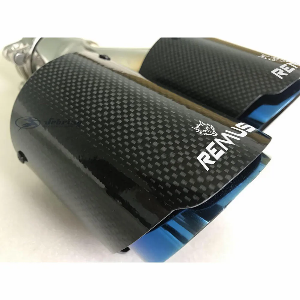 Removedores de Tubo de Escape para Automóveis Removedor de Modificação para Carro Esquerda e Direita para Mk7 Peças Universal Azul Duplo Ponta Silenciadora Série 3 W222 E70 2 7 Cheap Silenciadores