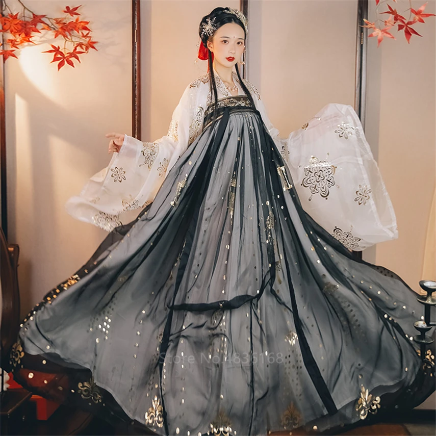 Tanio Starożytny chiński kostium wróżka Cosplay Hanfu sukienka dla kobiet