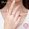 Modian Simple Stackable Cubic Zirconia Finger Rings For Women Solid 925 Sterling Silver Exquisite Fine Ring Fashion Jewelry Gift ► Photo 2/6