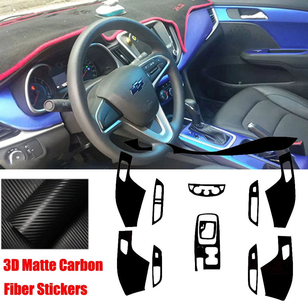 

Full Set Interior Carbon Fiber Center Console Durable Wrap Protector Vinyl Decoration Sticker For Chevrolet Onix 2016-2019