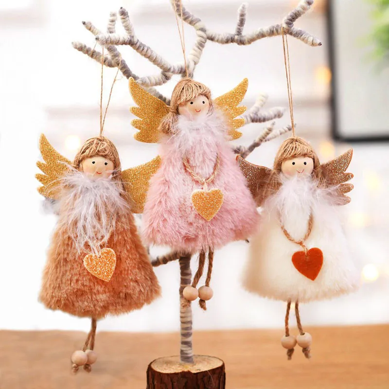 Décoration de sapin de Noël en bois peinte à la main