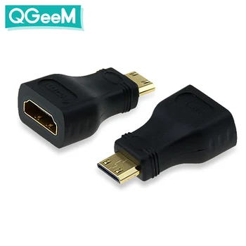 

QGeeM MINI HDMI TYPE C MALE TO HDMI A FEMALE ADAPTER converter 1080 P 2K 4K FOR MINI PC HDTV HD CAMERA 5504