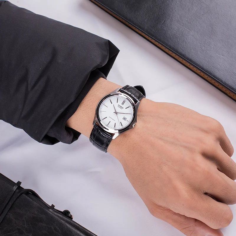 Оптическими зумом Casio часы простые цифровые весы календарь Бизнес Для мужчин, мужские часы, MTP-1183E-7A
