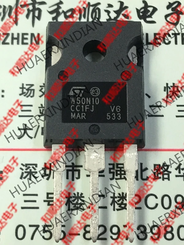 5 шт., новые оригинальные кнопки W50N10 STW50N10-247 100V 50A