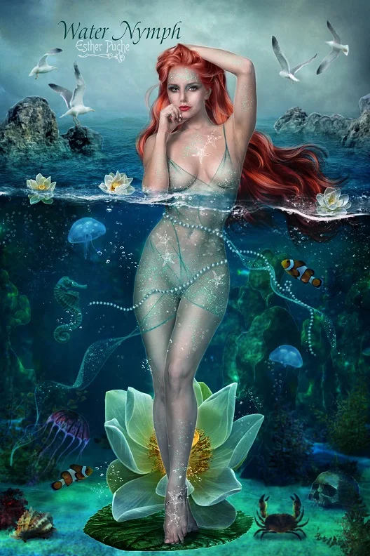 Набор для алмазной вышивки JMINE Div 5D Seahorse Naked Woman набор 3D стразами | Дом и сад