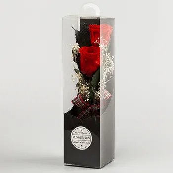 

Birthday Gift Valentine's Day Gift Dry Rose Flower Gift Box PVC Fresh Flower Bouquet Gift Beautiful Bright