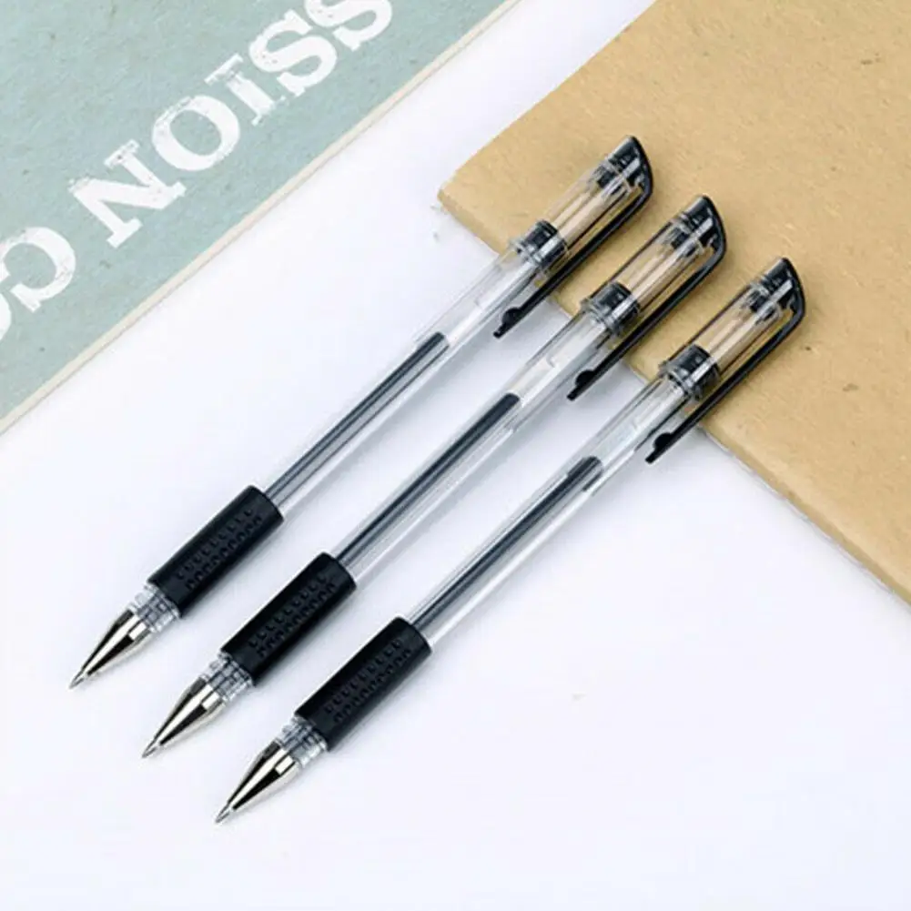 6 шт./партия 0,5 мм пластиковая гелевая ручка повторная заливка, черная нейтральная ручка для замены офисной школы