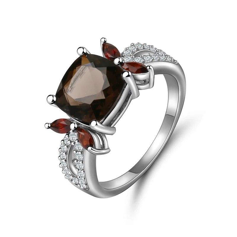 Драгоценный камень балет 3.67Ct натуральный дымчатый кварц драгоценный кольцо для