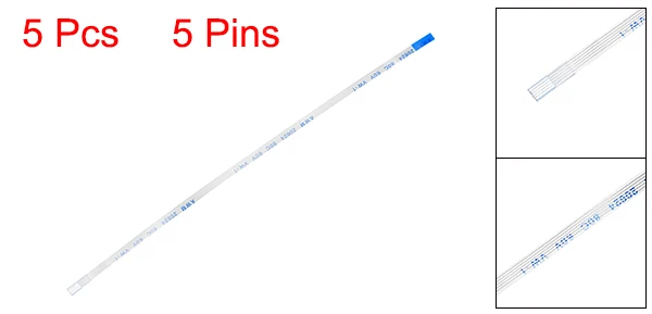 5 Pins Uxcell 5 шт. Гибкий плоский кабель 0,5 мм Шаг 150 мм FPC FFC гибкий ленточный кабель для ЖК-телевизора автомобиля аудио dvd-плеер(тип B - Цвет: 5 Pins