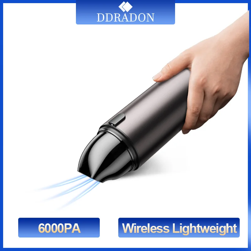 Car Vacuum Cleaner 6000Pa Cordless Handheld Mini Vacuum Cleaner Interior & Home & Computer Cleaning Wireless Auto