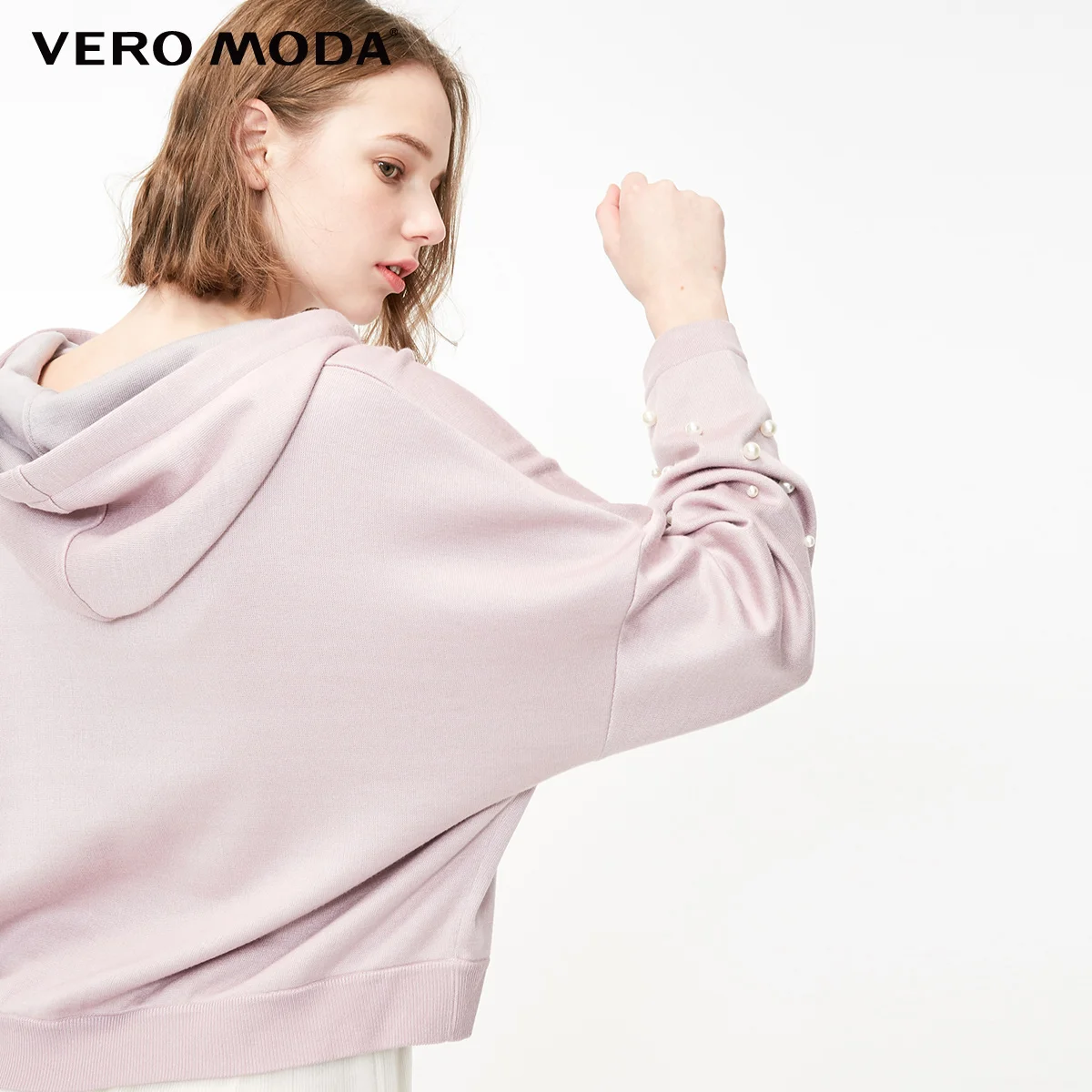 Vero Moda женские декоративные жемчужные толстовки свободного кроя трикотажные | 319133508