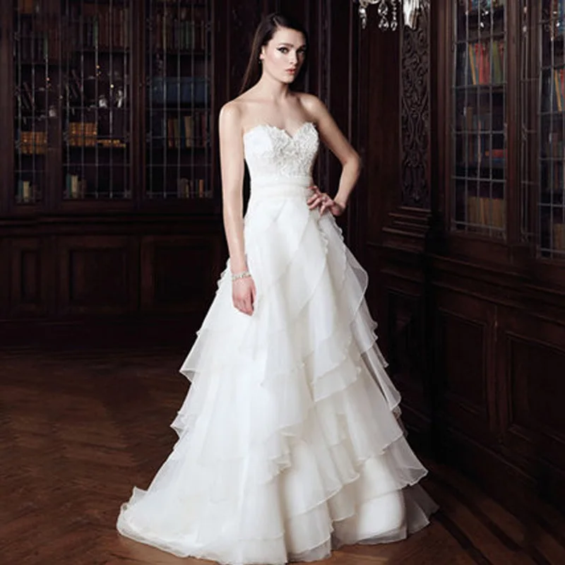 

Real Photo Ruffles A Line Wedding Dresses 2016 Vestido De Noiva Sequins Off Shoulder Backless Wedding Bridal Gowns Sweep Train