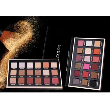 

18 Color Eyeshadow Palette Waterproo fPearlescent Charming Smudge-proof Easy To Color Matte Shimmer Sequin Eye Shadow Powder