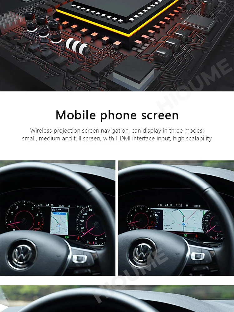 Digital Dashboard Panel Virtual Instrument Cluster CockPit LCD Speedometer For VW Golf 7 Golf 6